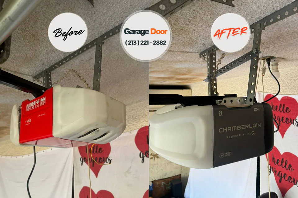 Before and after: garage door repair Surf City, NJ